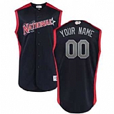 National League Majestic Navy Red 2019 MLB All-Star Game Workout Customized Jersey,baseball caps,new era cap wholesale,wholesale hats